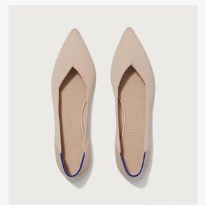 Rothy's Beige and Blue Accent Flats